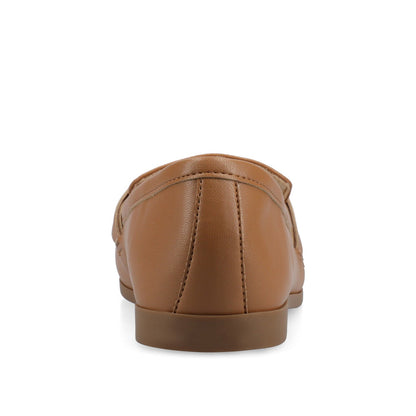 Journee MIZZA LOAFER FLATS IN VEGAN LEATHER - Tan PU