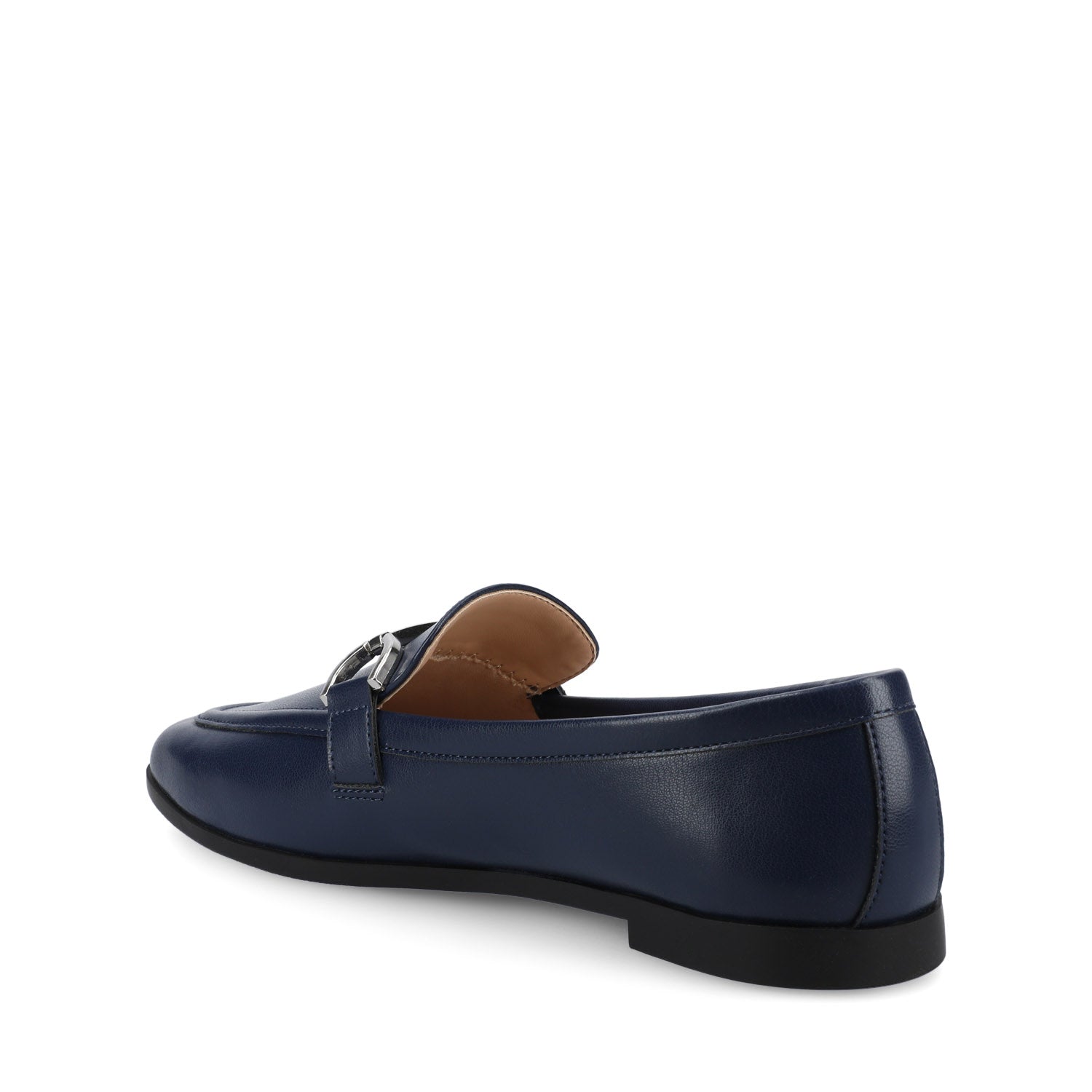 Journee MIZZA LOAFER FLATS IN VEGAN LEATHER - Navy PU