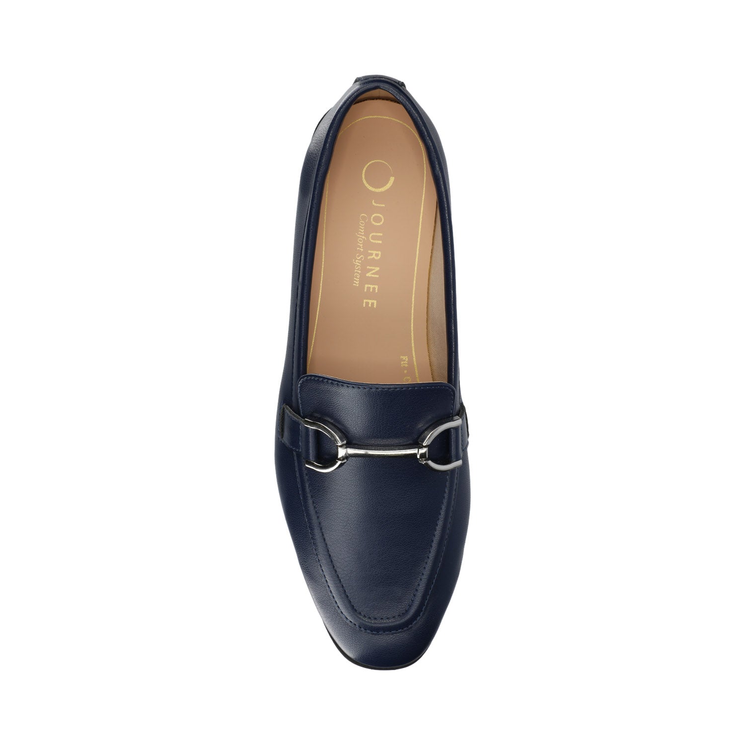 Journee MIZZA LOAFER FLATS IN VEGAN LEATHER - Navy PU
