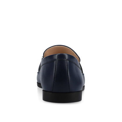 Journee MIZZA LOAFER FLATS IN VEGAN LEATHER - Navy PU