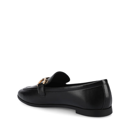 Journee MIZZA LOAFER FLATS IN VEGAN LEATHER - Black PU