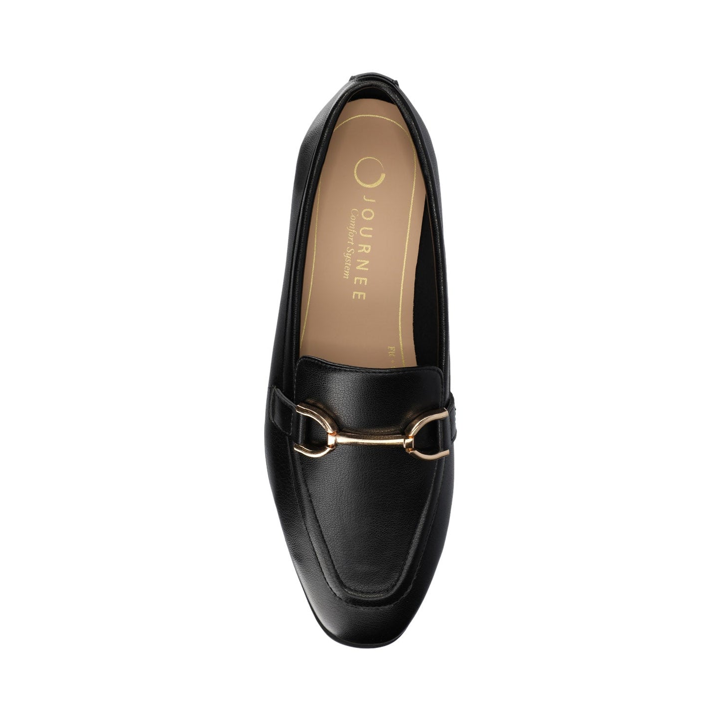 Journee MIZZA LOAFER FLATS IN VEGAN LEATHER - Black PU