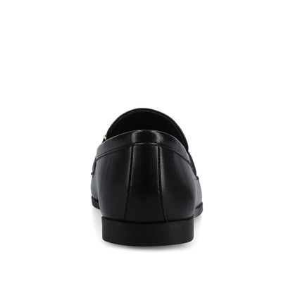 Journee MIZZA LOAFER FLATS IN VEGAN LEATHER - Black PU