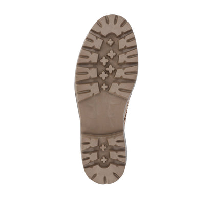 Journee CLAUDIYA OXFORD LOAFER FLAT IN FAUX SUEDE - Taupe Suede