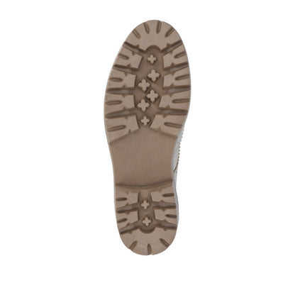 Journee CLAUDIYA OXFORD LOAFER FLAT IN FAUX SUEDE - Grey Faux Suede