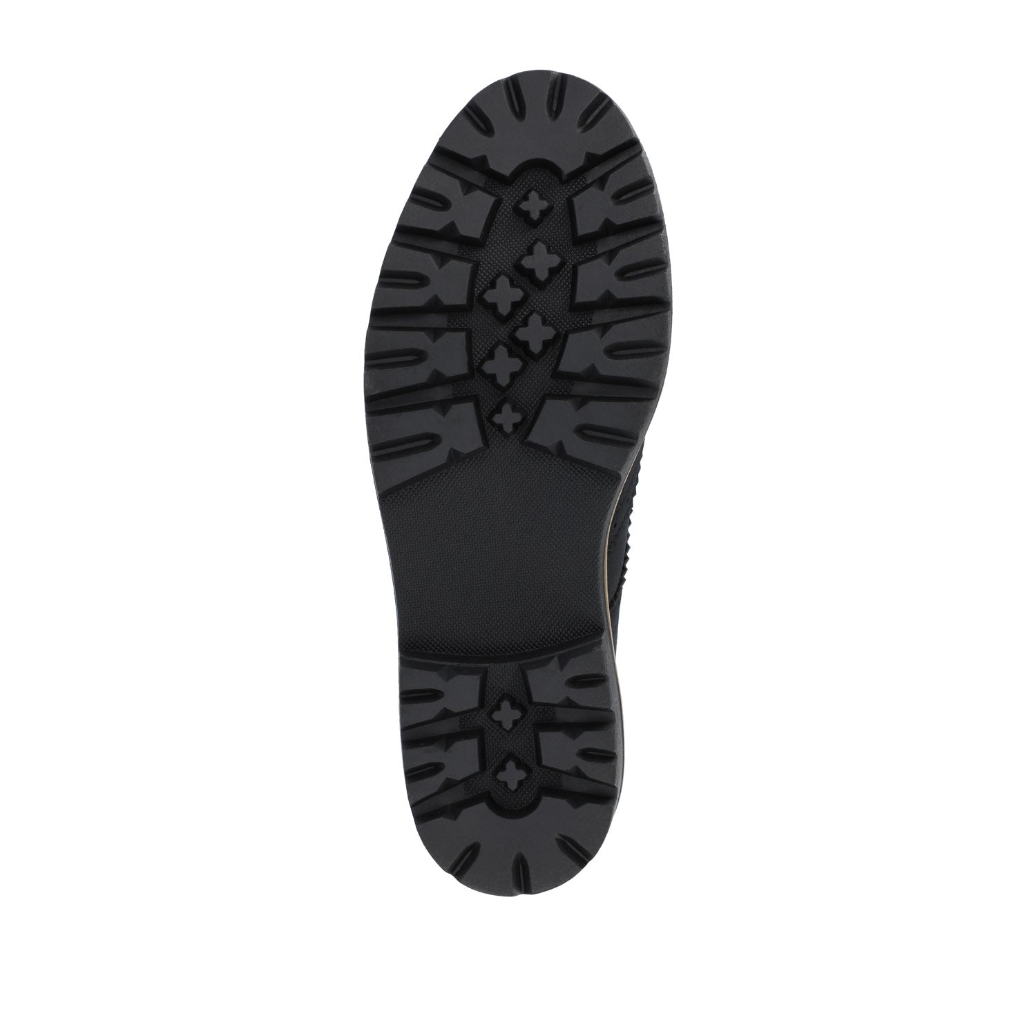 Journee CLAUDIYA OXFORD LOAFER FLAT IN FAUX SUEDE - Black Faux Suede