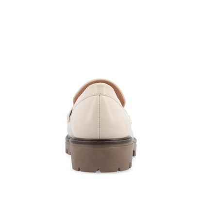 Journee JESSAMEY HORSE BIT LOAFER FLATS - Off White Vegan Leather
