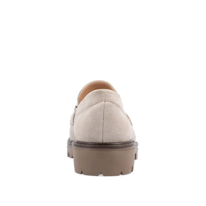 Journee JESSAMEY HORSE BIT LOAFER FLATS - Grey Faux Suede