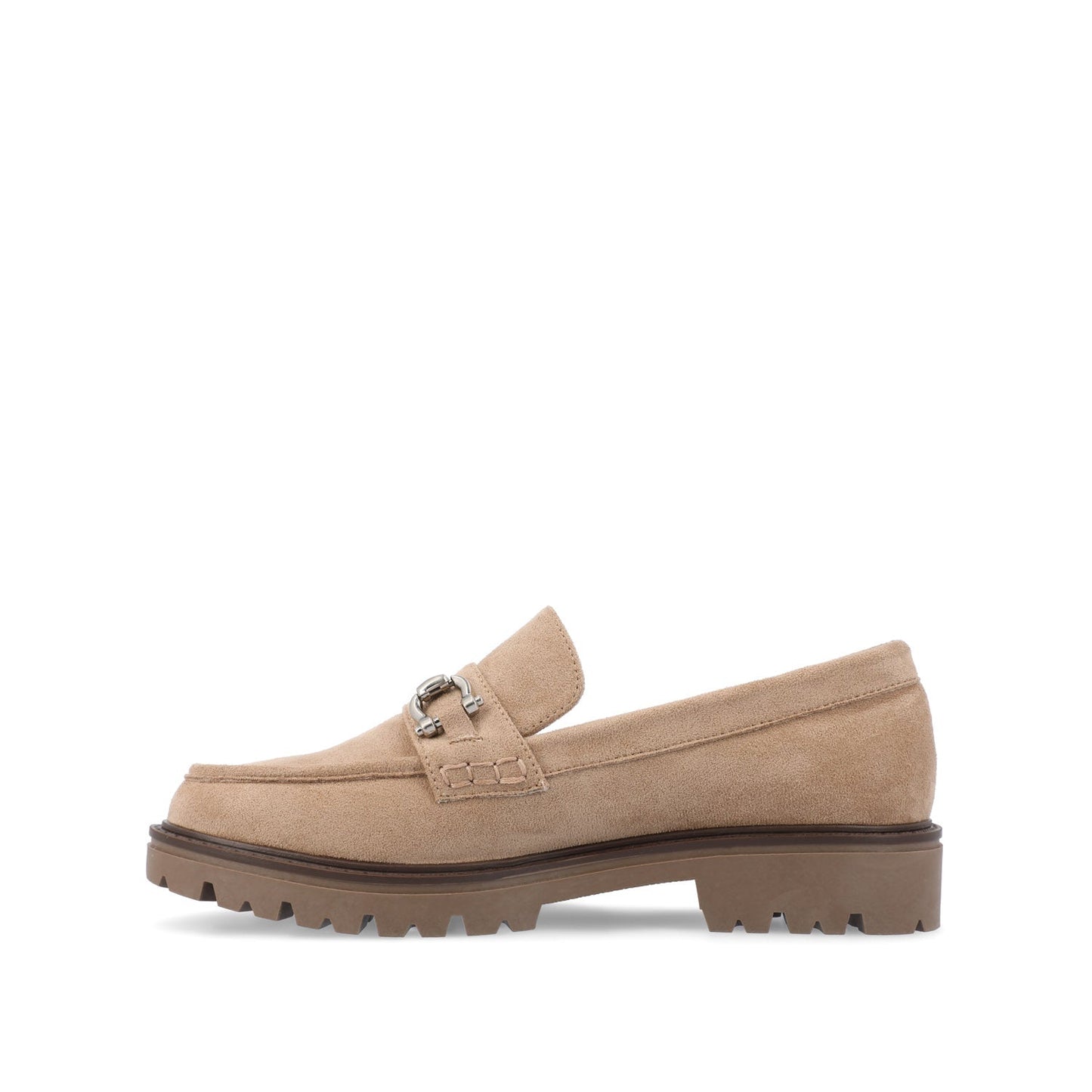Journee JESSAMEY HORSE BIT LOAFER FLATS - Taupe Suede