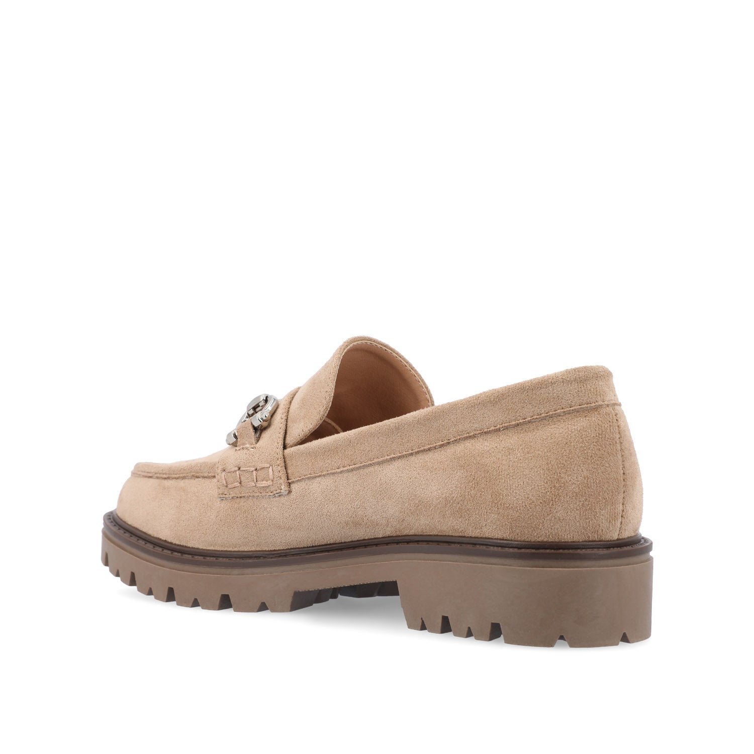 Journee JESSAMEY HORSE BIT LOAFER FLATS - Taupe Suede