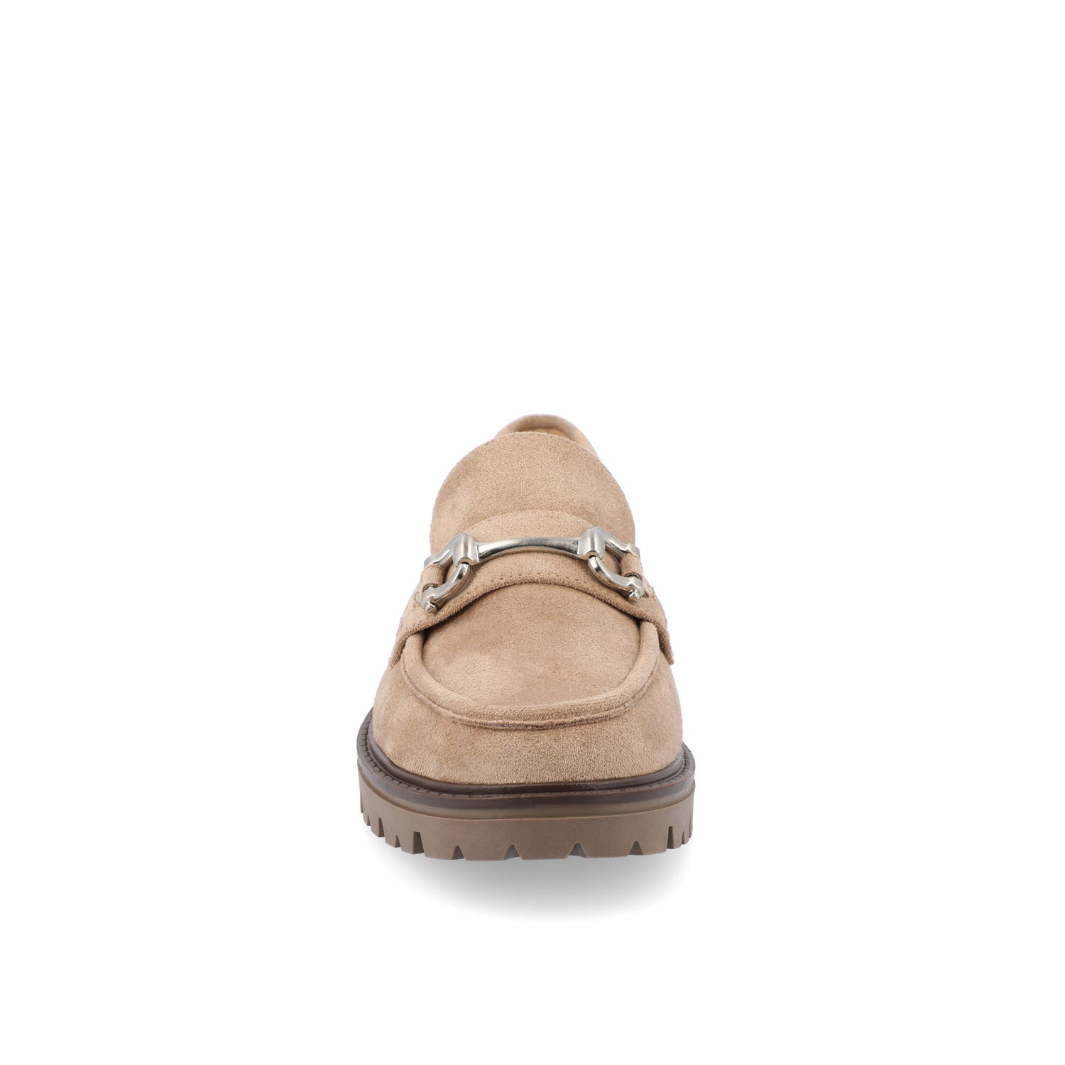 Journee JESSAMEY HORSE BIT LOAFER FLATS - Taupe Suede