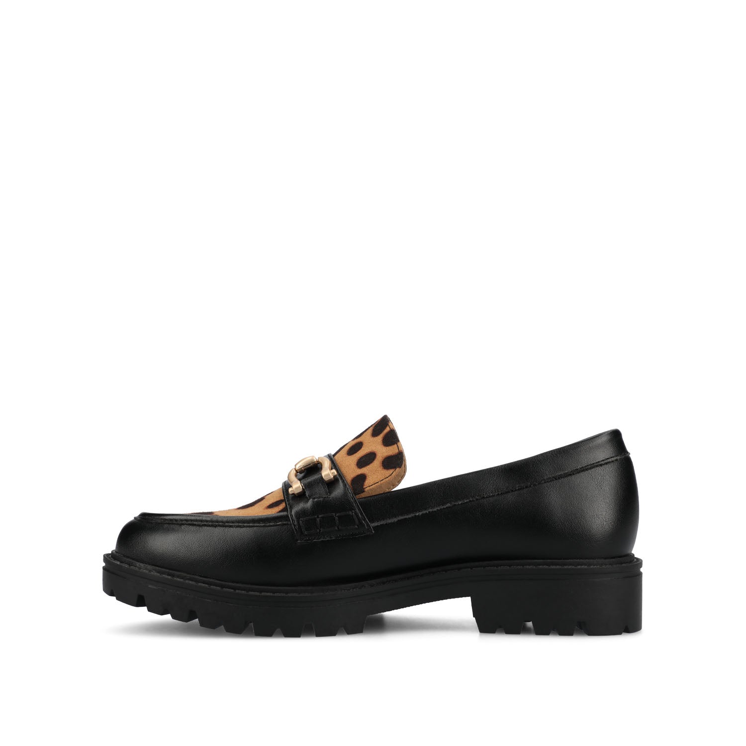 Journee JESSAMEY HORSE BIT LOAFER FLATS - Leopard Faux
