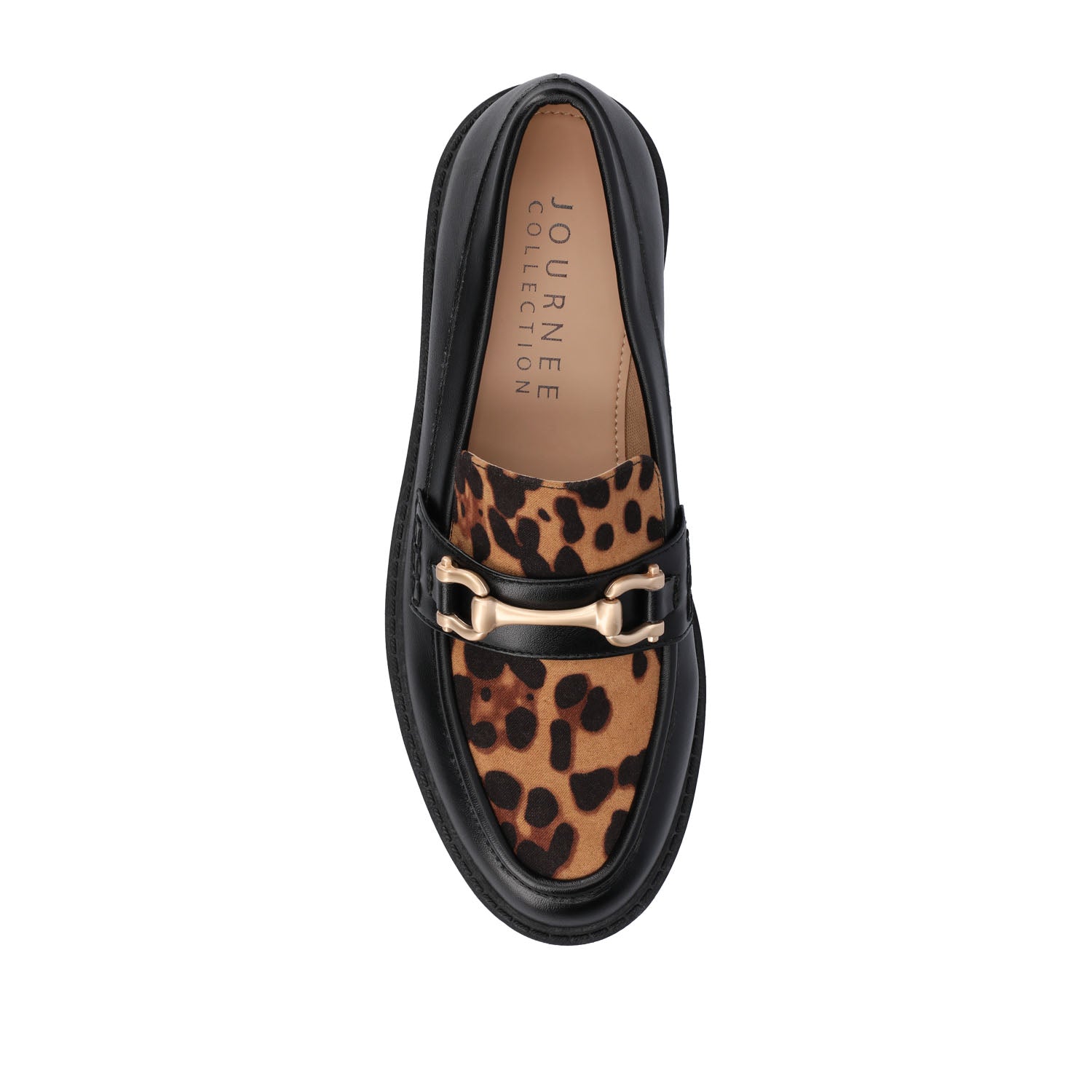 Journee JESSAMEY HORSE BIT LOAFER FLATS - Leopard Faux