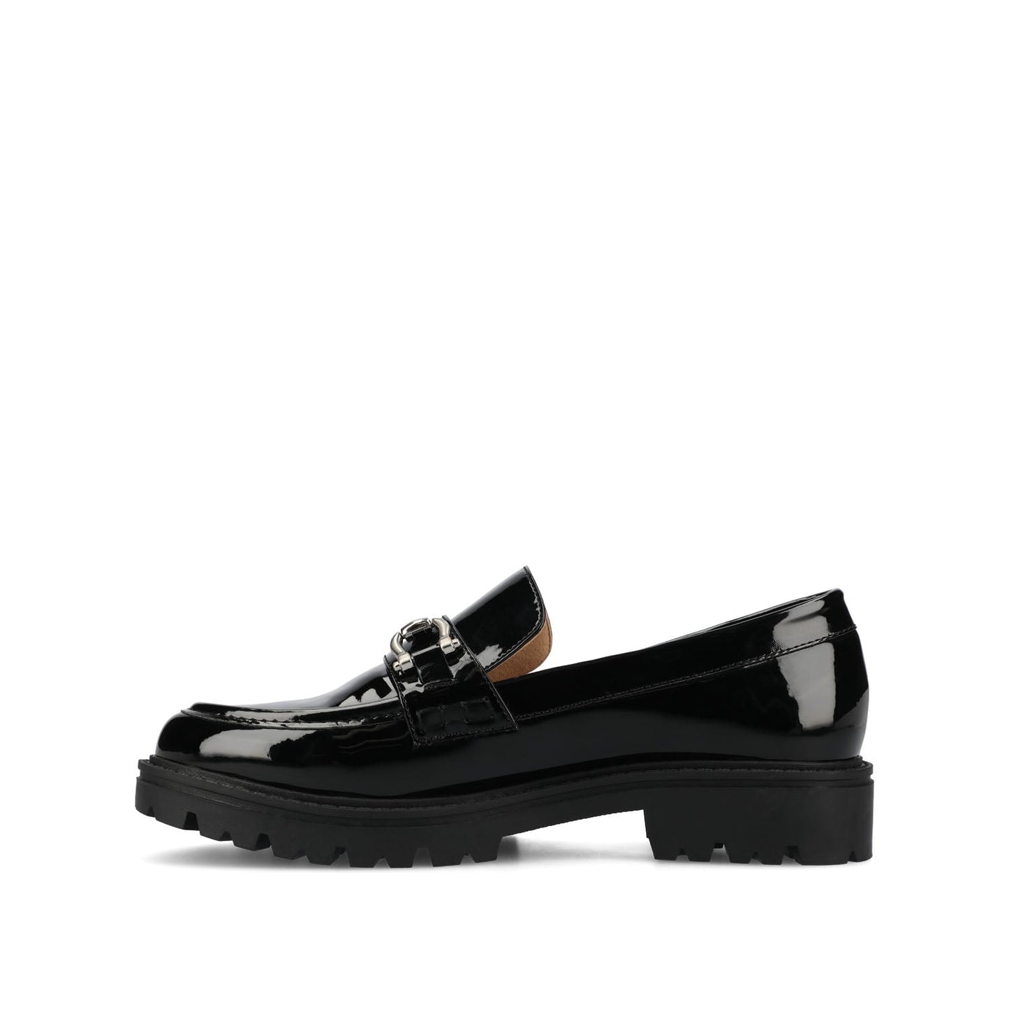 Journee JESSAMEY HORSE BIT LOAFER FLATS - Black Patent Leather