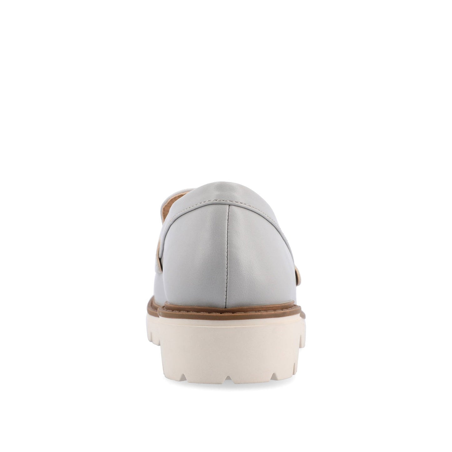 Journee KENLY LOAFER FLATS IN VEGAN LEATHER - Grey PU
