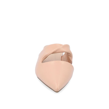 Journee ENNISS MULE FLATS IN VEGAN LEATHER - Blush