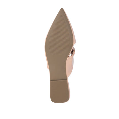 Journee ENNISS MULE FLATS IN VEGAN LEATHER - Blush