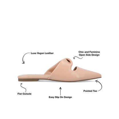 Journee ENNISS MULE FLATS IN VEGAN LEATHER - Blush