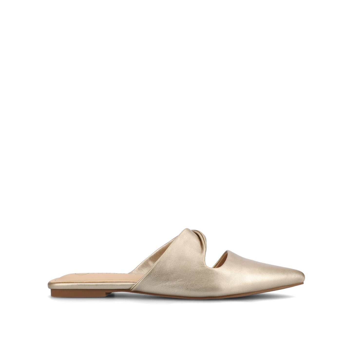 Journee ENNISS MULE FLATS IN VEGAN LEATHER - Champagne