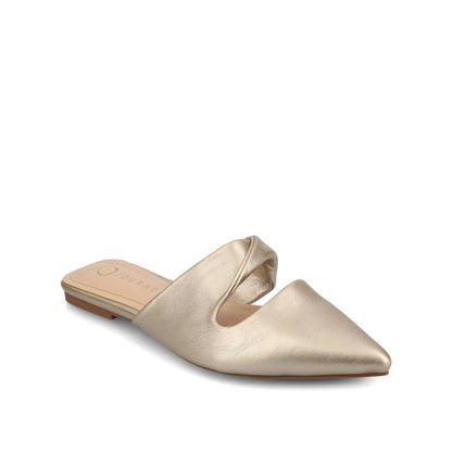 Journee ENNISS MULE FLATS IN VEGAN LEATHER - Champagne