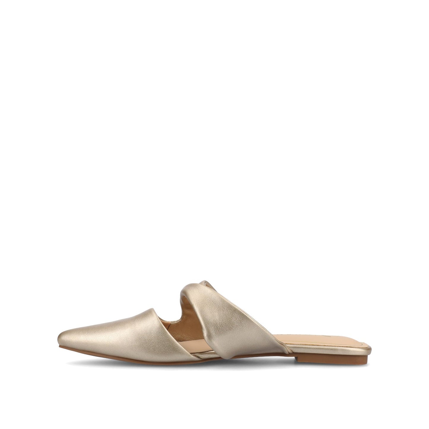 Journee ENNISS MULE FLATS IN VEGAN LEATHER - Champagne