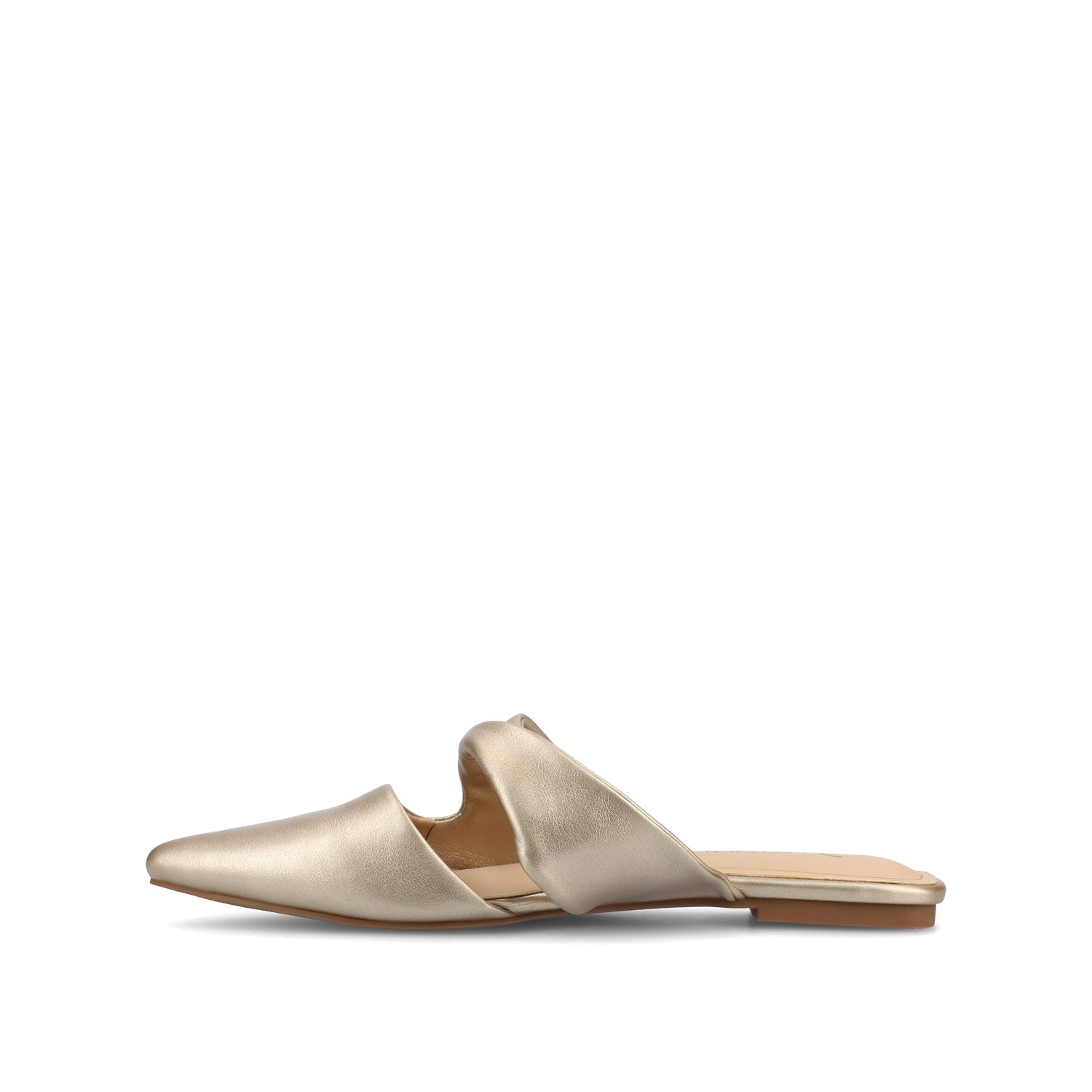 Journee ENNISS MULE FLATS IN VEGAN LEATHER - Champagne