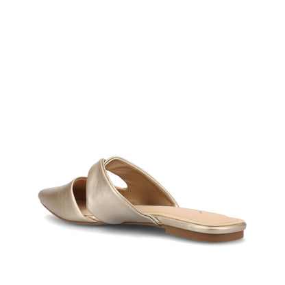 Journee ENNISS MULE FLATS IN VEGAN LEATHER - Champagne