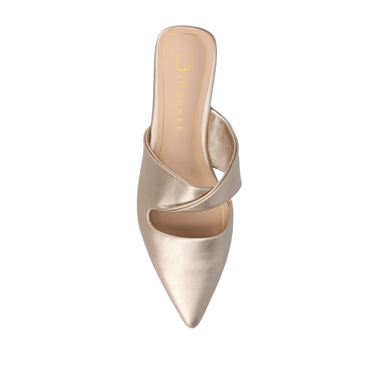 Journee ENNISS MULE FLATS IN VEGAN LEATHER - Champagne