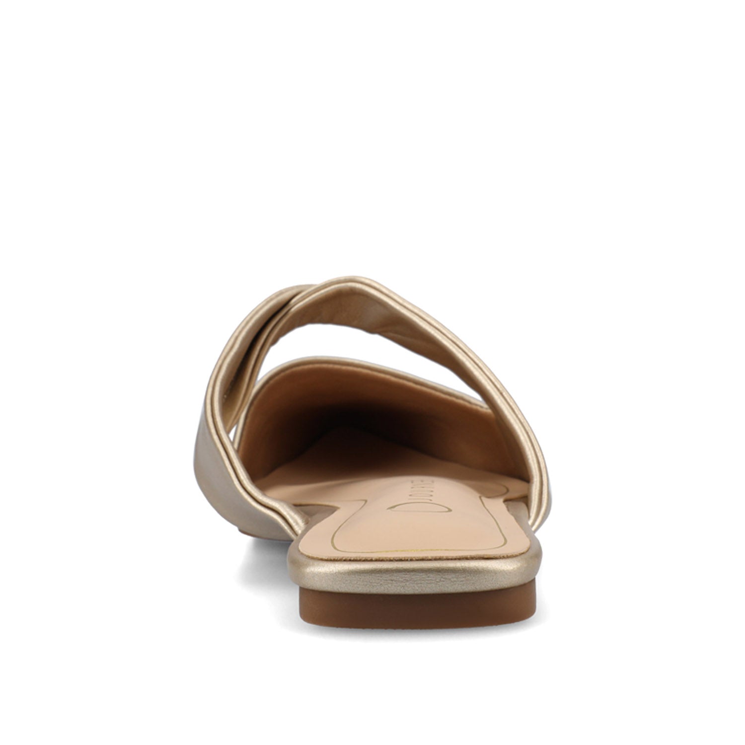 Journee ENNISS MULE FLATS IN VEGAN LEATHER - Champagne