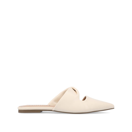 Journee ENNISS MULE FLATS IN VEGAN LEATHER - Bone