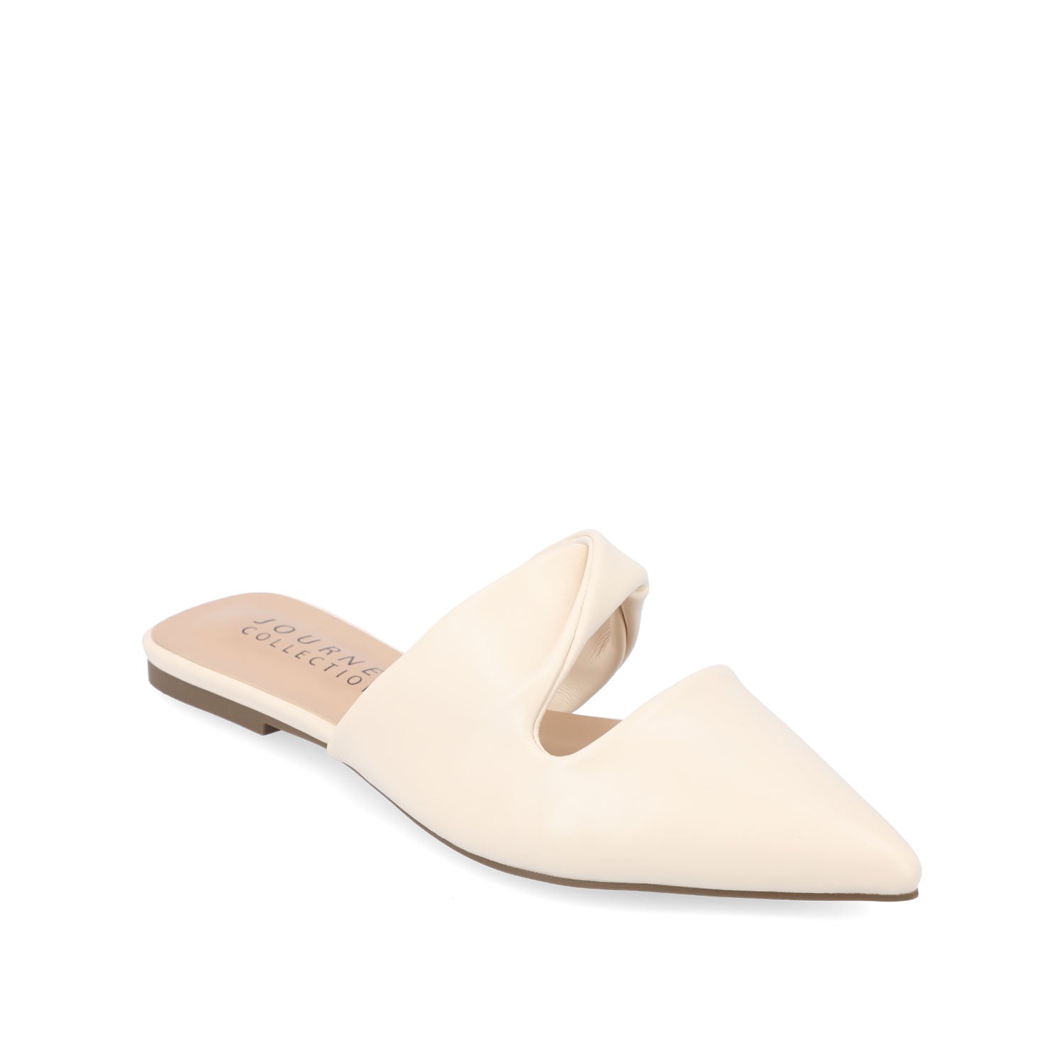 Journee ENNISS MULE FLATS IN VEGAN LEATHER - Bone