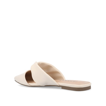Journee ENNISS MULE FLATS IN VEGAN LEATHER - Bone