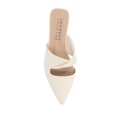 Journee ENNISS MULE FLATS IN VEGAN LEATHER - Bone