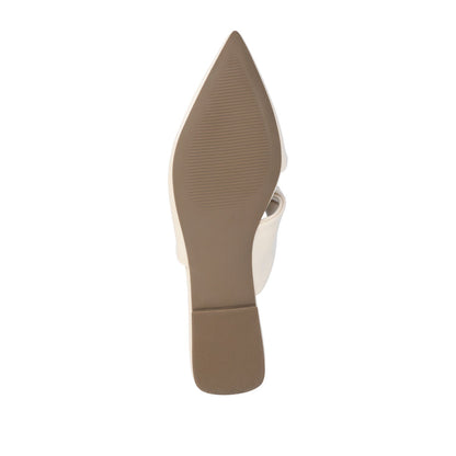 Journee ENNISS MULE FLATS IN VEGAN LEATHER - Bone