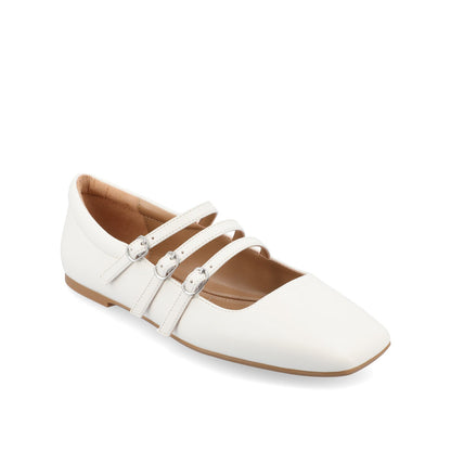 Journee DARLIN BALLET FLATS IN VEGAN LEATHER - White PU