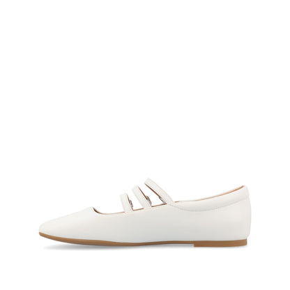 Journee DARLIN BALLET FLATS IN VEGAN LEATHER - White PU