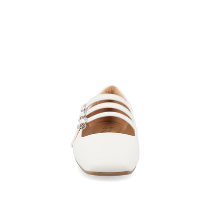 Journee DARLIN BALLET FLATS IN VEGAN LEATHER - White PU