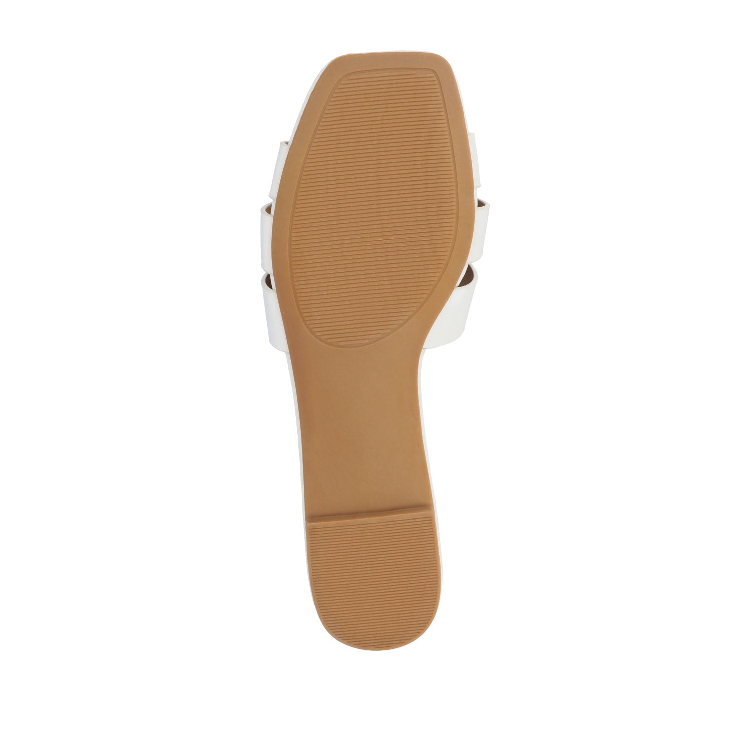 Journee ARRINA BASIC PATENT SLIDE SANDALS IN WIDE - White Patent