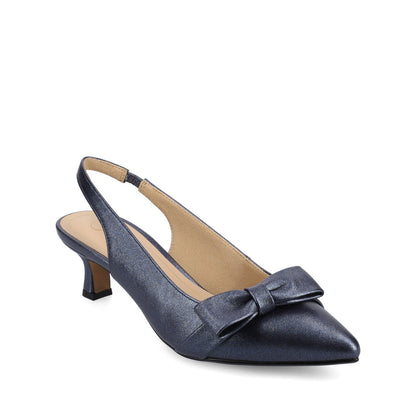 Journee PALOMA SLINGBACK KITTEN HEELS - Blue Sparkle