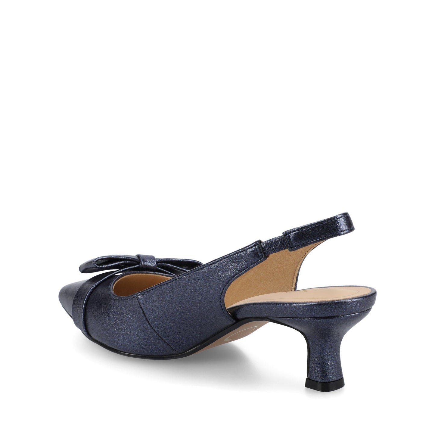 Journee PALOMA SLINGBACK KITTEN HEELS - Blue Sparkle