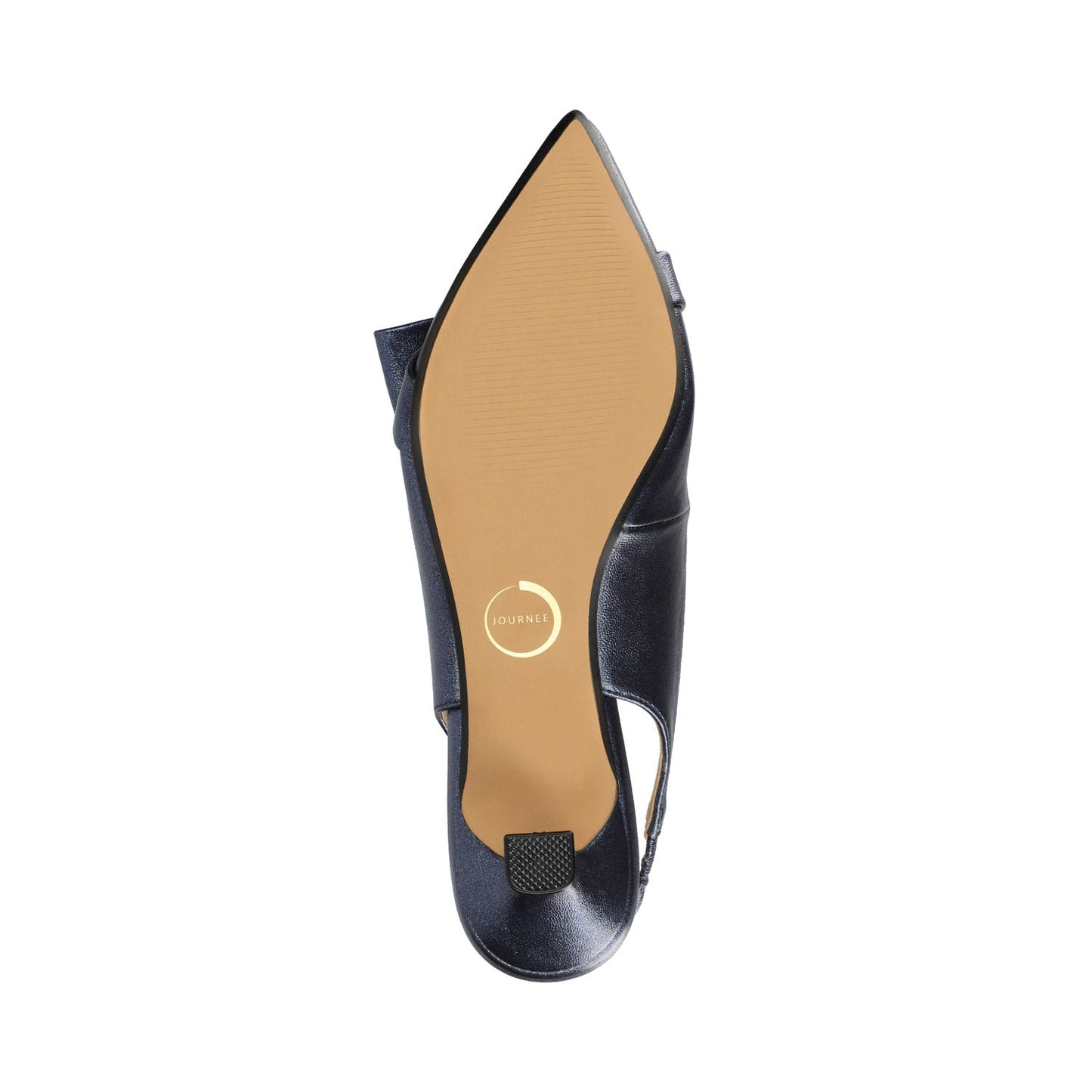 Journee PALOMA SLINGBACK KITTEN HEELS - Blue Sparkle