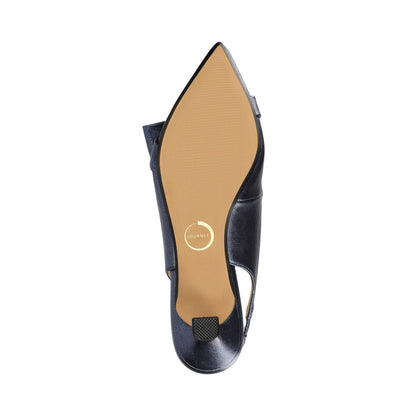 Journee PALOMA SLINGBACK KITTEN HEELS - Blue Sparkle