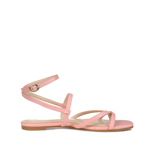 Journee SERISSA CRISSCROSS SANDAL IN VEGAN LEATHER - Pink