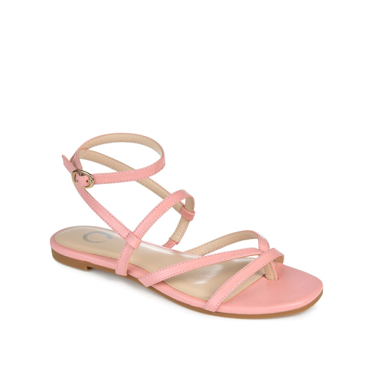 Journee SERISSA CRISSCROSS SANDAL IN VEGAN LEATHER - Pink