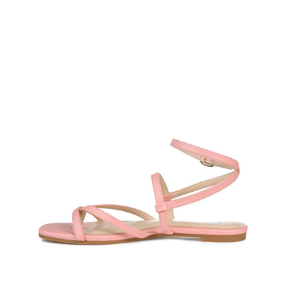 Journee SERISSA CRISSCROSS SANDAL IN VEGAN LEATHER - Pink