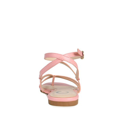 Journee SERISSA CRISSCROSS SANDAL IN VEGAN LEATHER - Pink