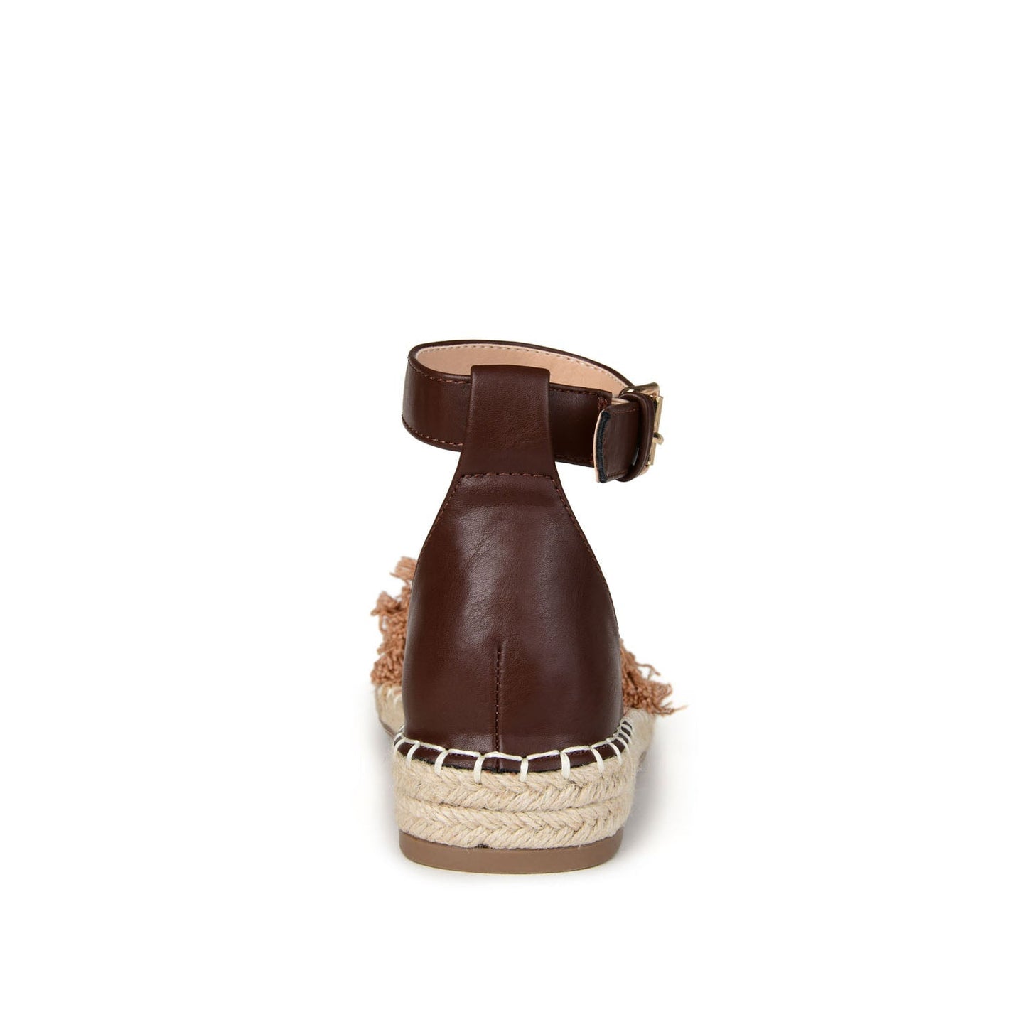 Journee TRISTEEN ESPADRILLE SANDALS IN FABRIC - Tan