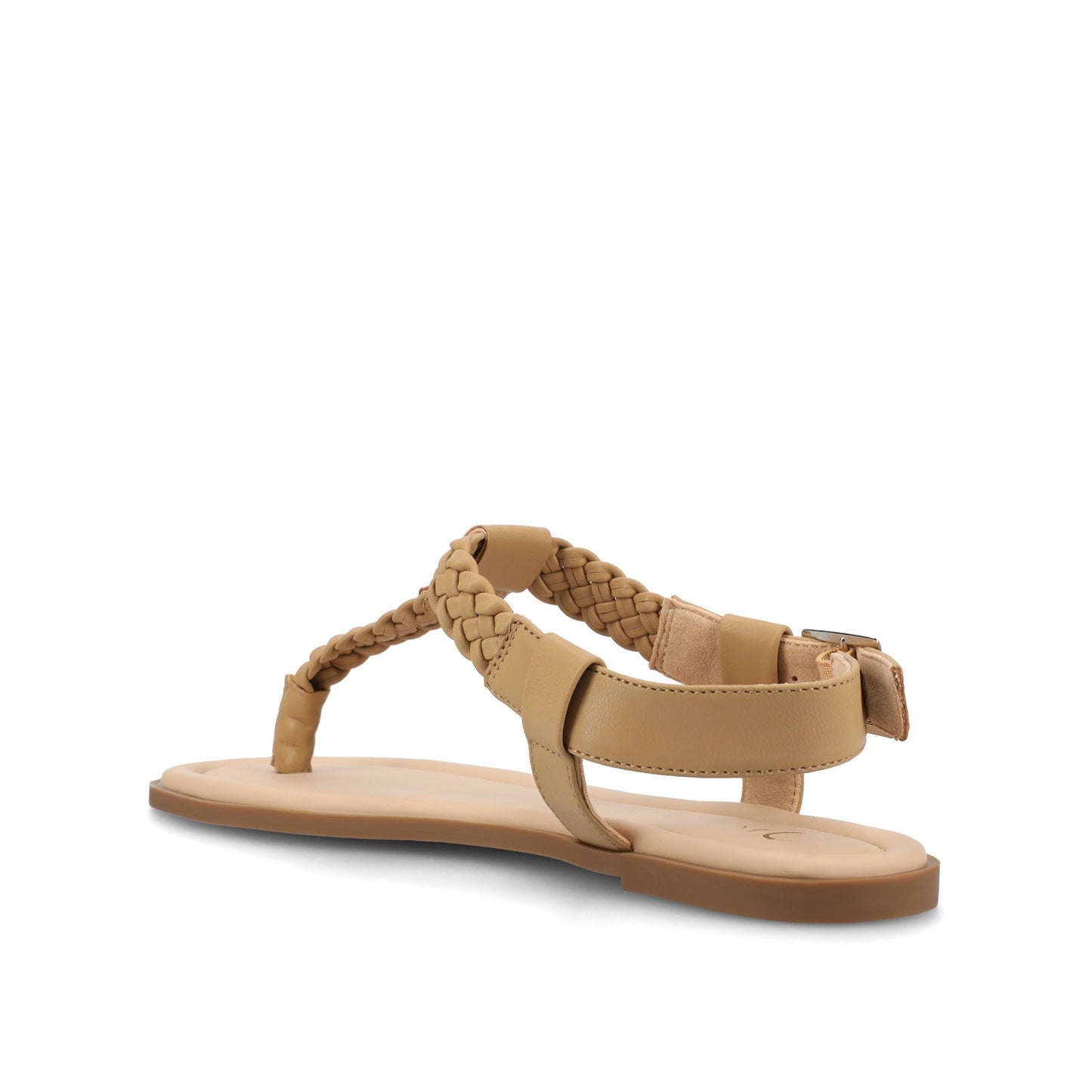 Journee GENEVIVE T-STRAP SANDALS IN VEGAN LEATHER - Tan