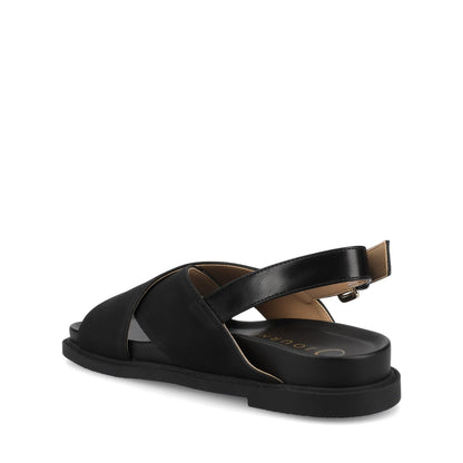 Journee MARINNA FLAT SANDALS - Black