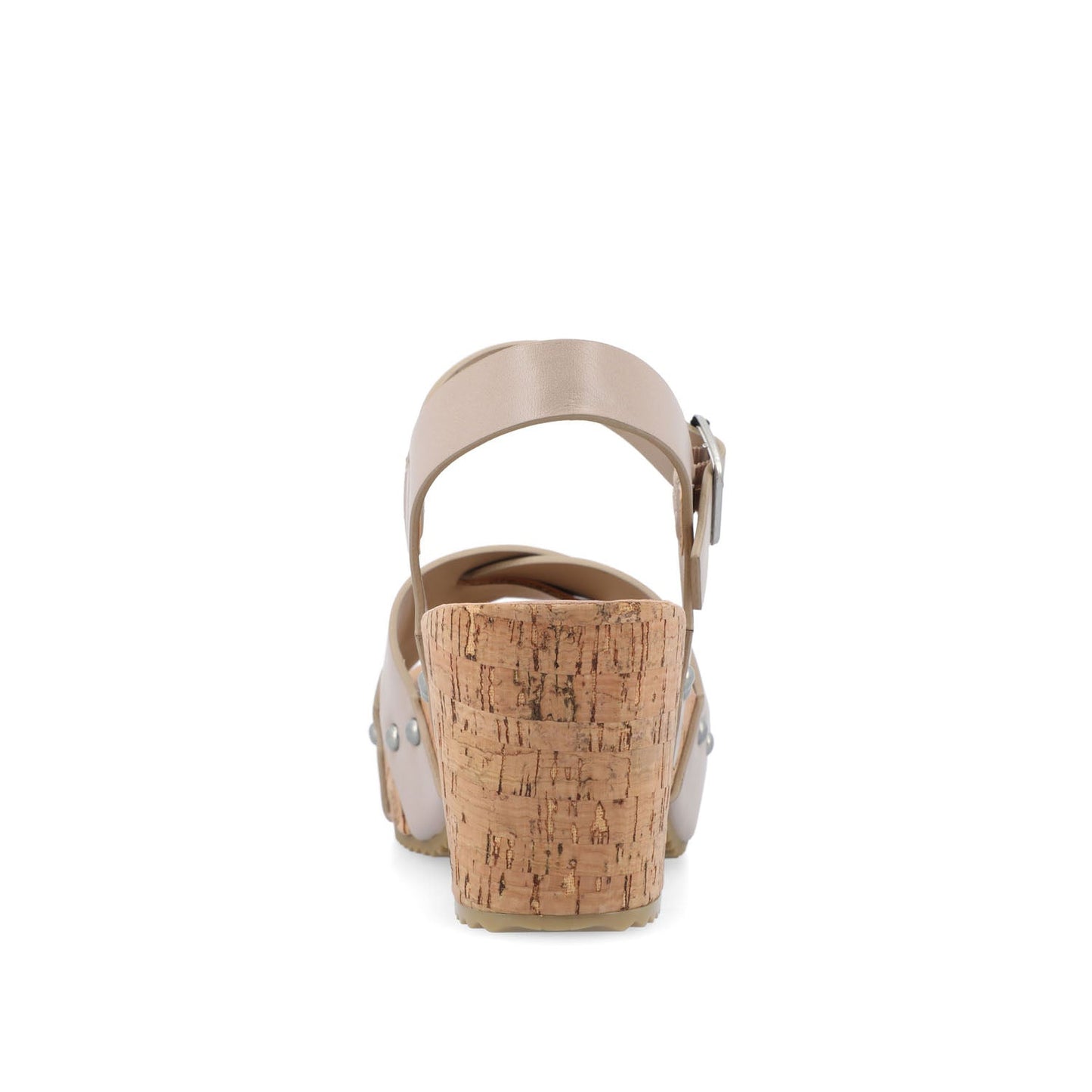 Journee VALENTINA HEELED SANDALS IN VEGAN LEATHER - Taupe